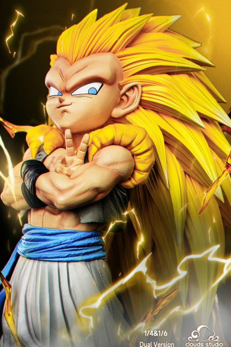 Anime Resins Clouds Studio | >Pre Order< Clouds Studio - Gotenks Ssj3