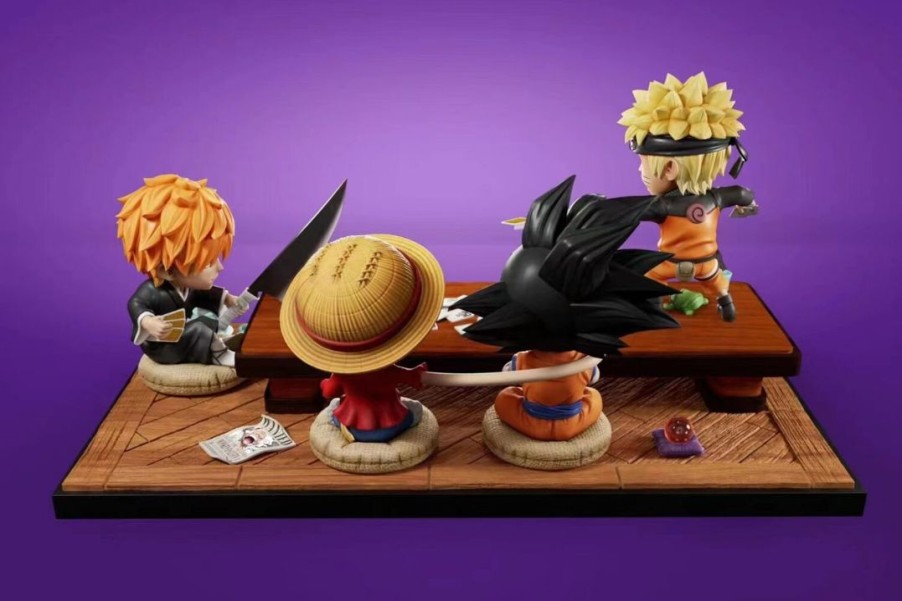 Anime Resins 7 Stars Studio | >Pre Order< 7 Stars Studio - Goku X Luffy X Ichigo X Naruto Lunch Diorama