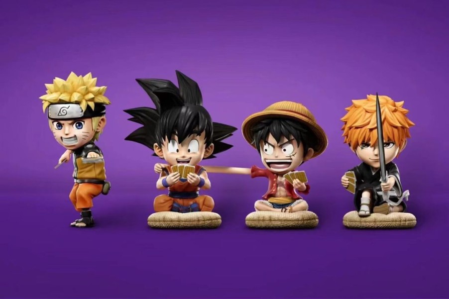 Anime Resins 7 Stars Studio | >Pre Order< 7 Stars Studio - Goku X Luffy X Ichigo X Naruto Lunch Diorama