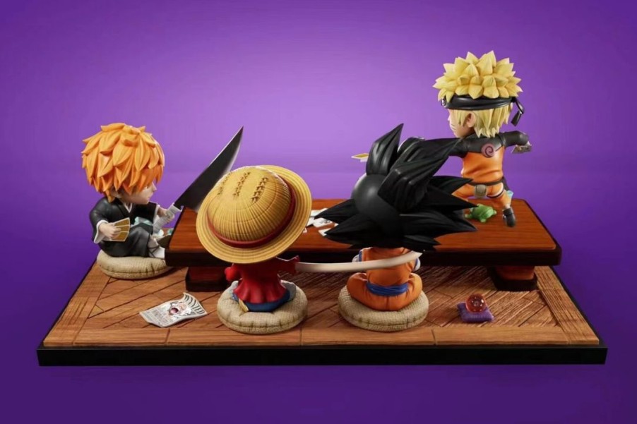 Anime Resins 7 Stars Studio | >Pre Order< 7 Stars Studio - Goku X Luffy X Ichigo X Naruto Lunch Diorama