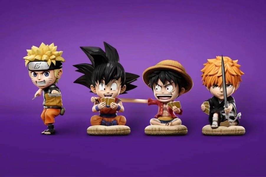 Anime Resins 7 Stars Studio | >Pre Order< 7 Stars Studio - Goku X Luffy X Ichigo X Naruto Lunch Diorama