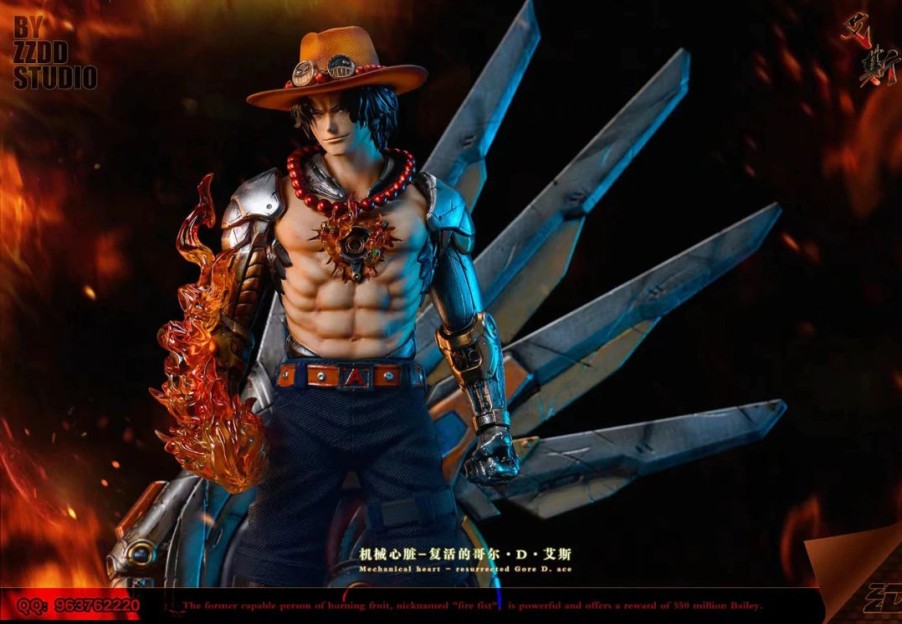 Anime Resins ZZDD Studio | >Pre Order< Zzdd Studio - Portgas D. Ace (Resurrected By Mechanical Heart)