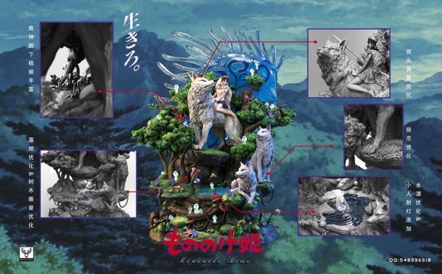 Anime Resins White Deer Studio | >Pre Order< White Deer Studio - Princess Mononoke